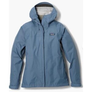 Patagonia Torrentshell Jacket Blue Waterproof Hooded Raincoat Women's